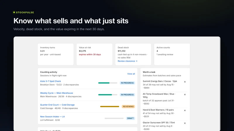 StockTake : batch tracking