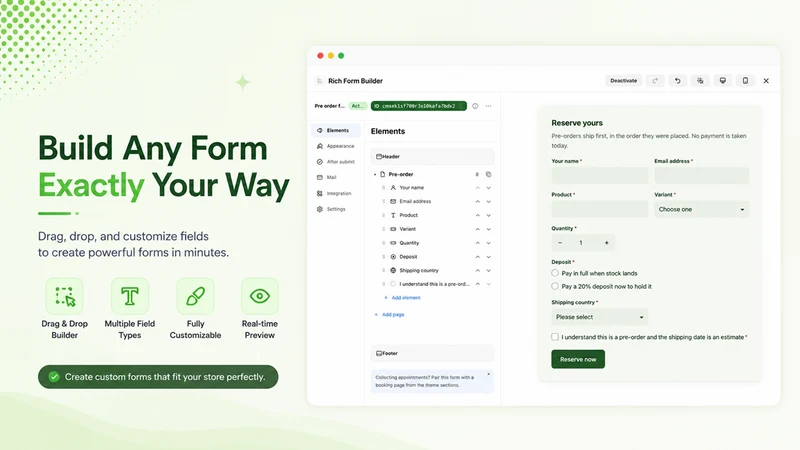 Rich Form Builder