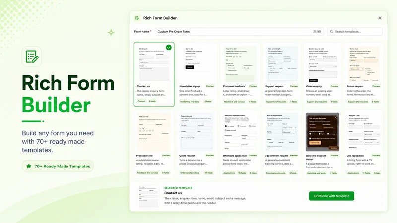 Rich Form Builder