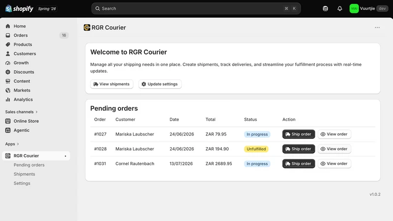 RGR Courier