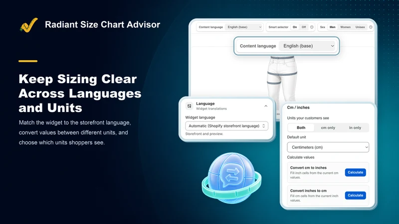 Radiant Size Chart Advisor