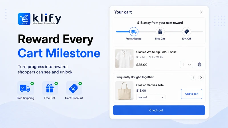 Klify ‑ Progress Bar & Upsells