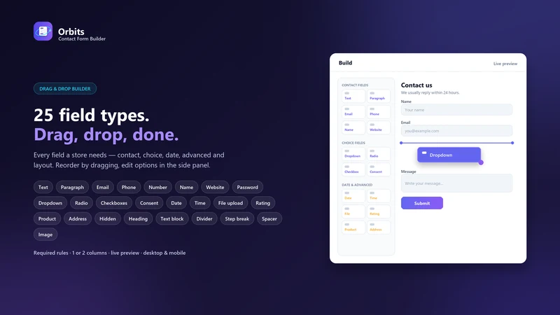Orbits: Contact Form Builder