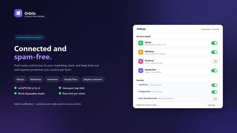 Orbits: Contact Form Builder