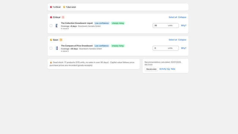 InventoryLoop: Reorder & PO