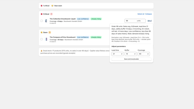 InventoryLoop: Reorder & PO