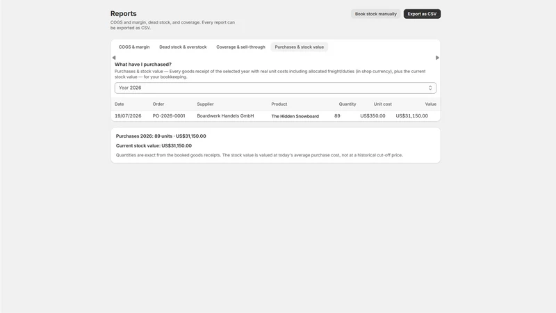 InventoryLoop: Reorder & PO