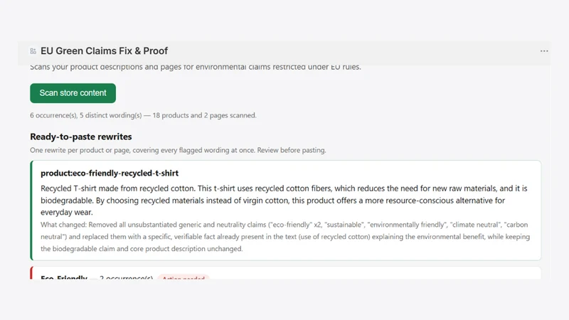 EU Green Claims Fix & Proof