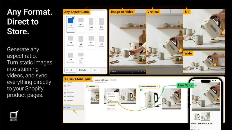 Epox AI Product Photo & Video