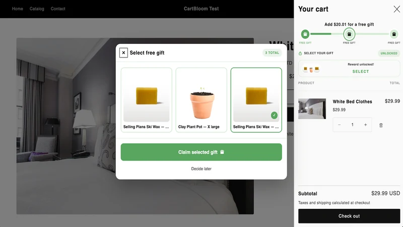 CartBloom ‑ Progress Bar