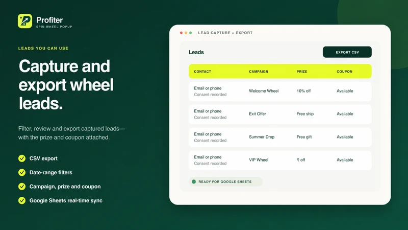Profiter • Spins, Leads & Wins