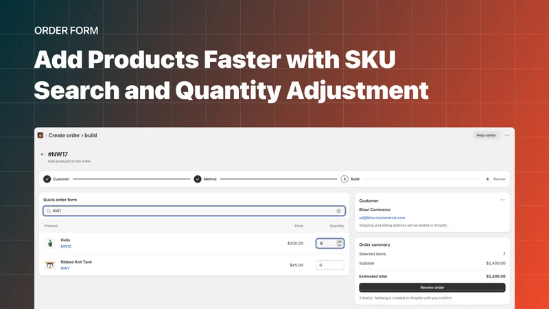 Bhavi Quick B2B Order Builder