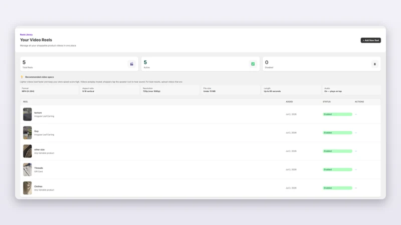 AnotherDev ‑ Shoppable Video