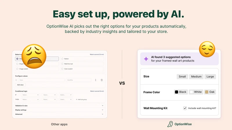 OptionWise AI Product Options