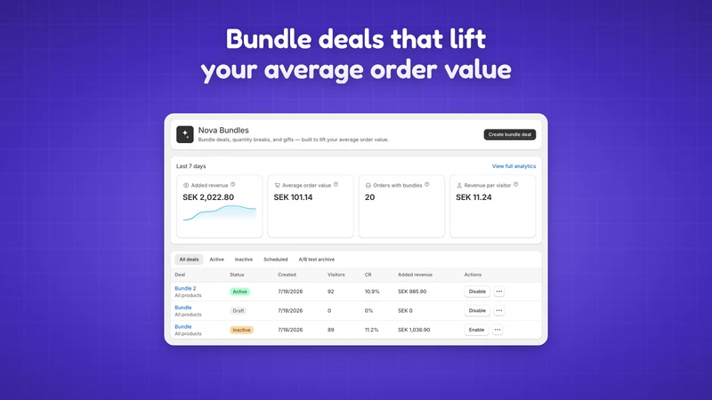 Nova: Bundle Deals