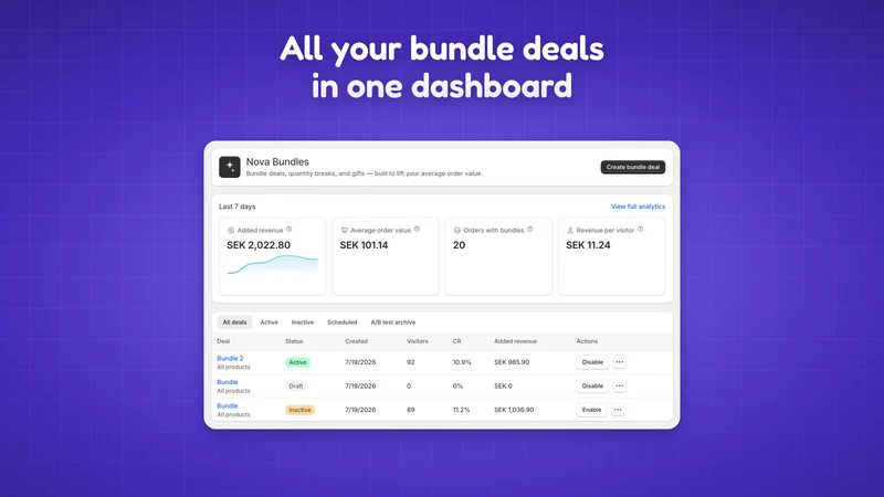 Nova: Bundle Deals