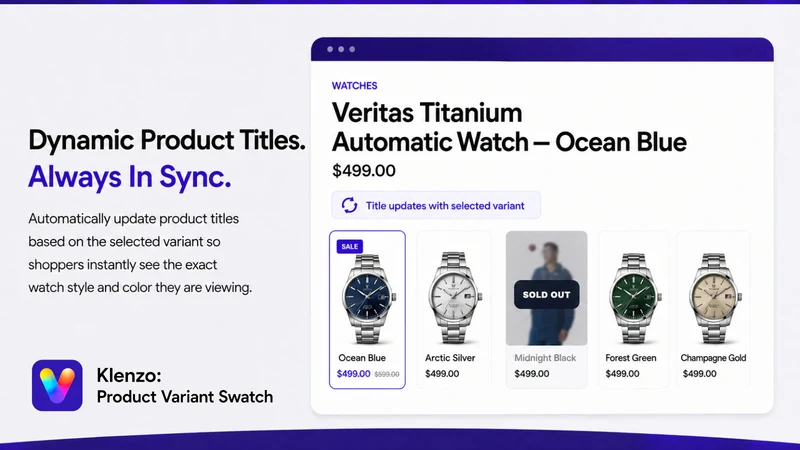 Klenzo: Product Variant Swatch