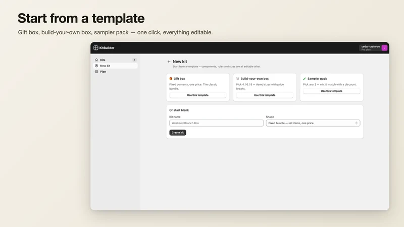 KitBuilder: Bundle Builder