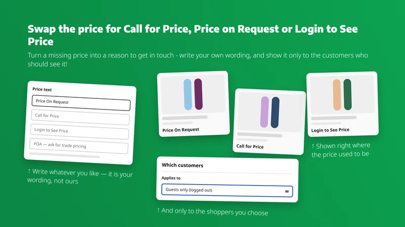 DA:Request a Quote, Hide Price