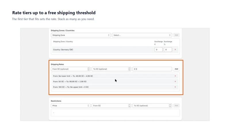 4SELLERS Shipping Rules