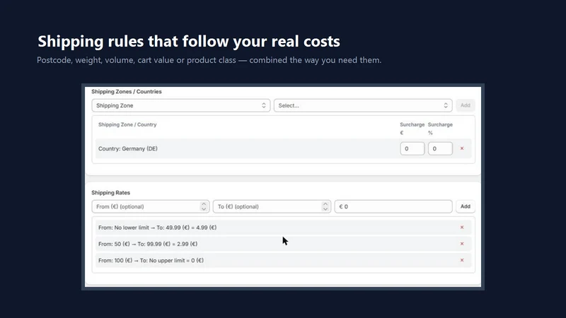 4SELLERS Shipping Rules