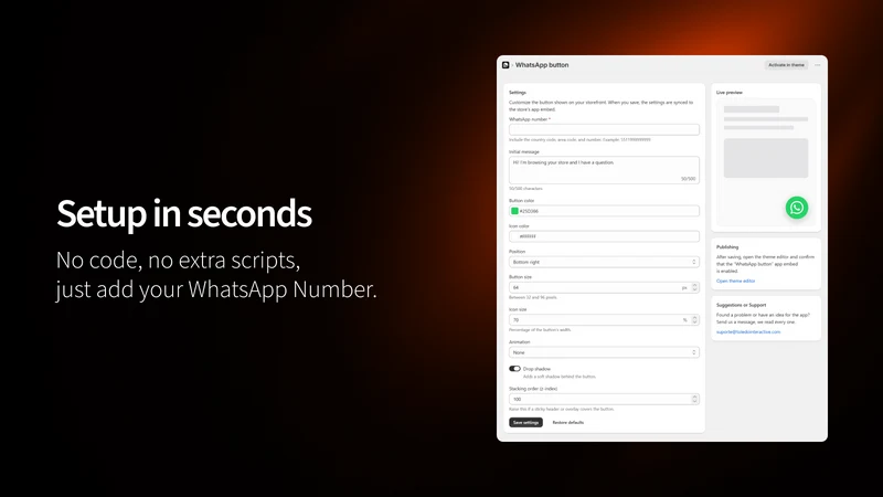 Simple WhatsApp Button