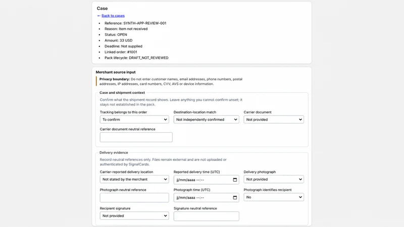 SignalCards Chargeback