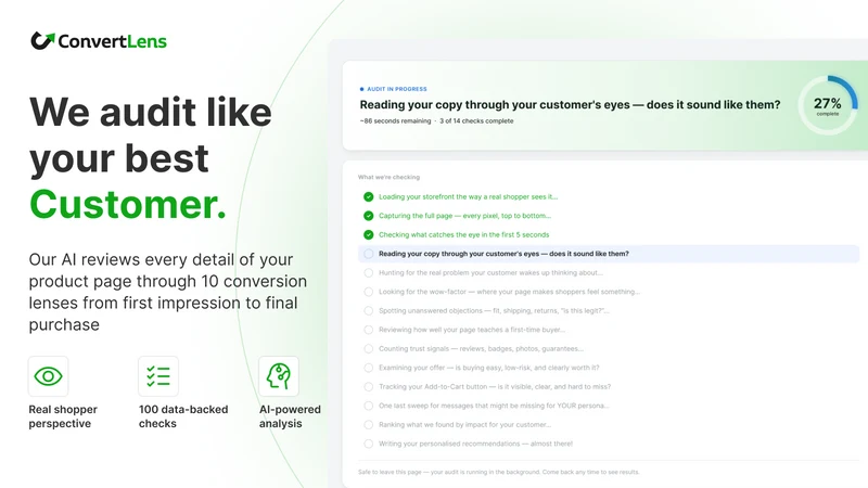 ConvertLens ‑ CRO Page Audit