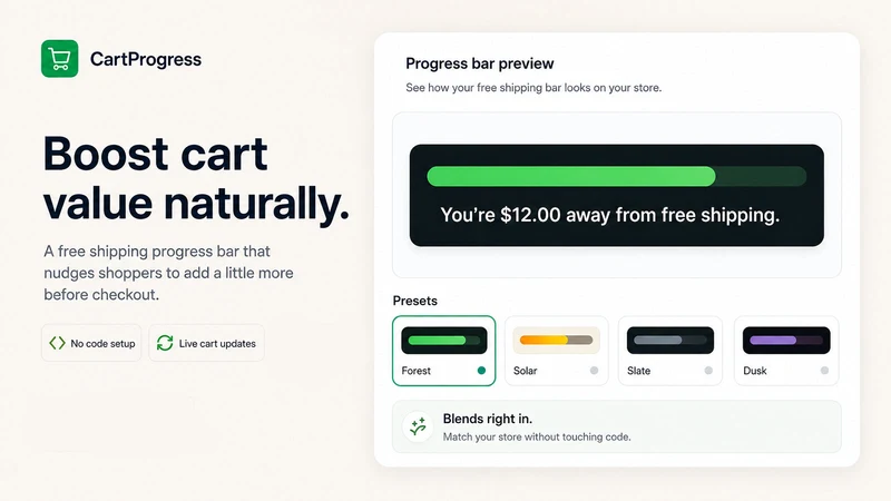 CartProgress: Free Shipping
