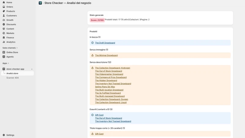 Store Checker & SEO Audit