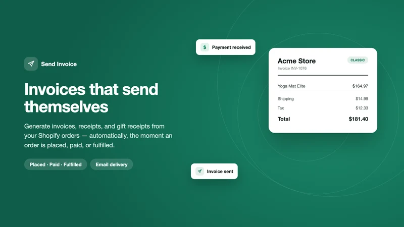 Send Invoice: Auto Invoices