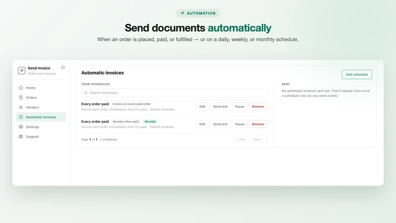 Send Invoice: Auto Invoices