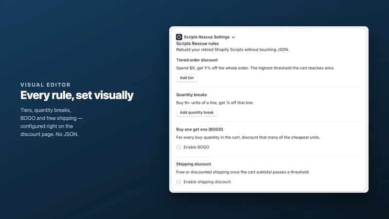 Scripts Rescue: Discount Logic