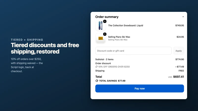 Scripts Rescue: Discount Logic