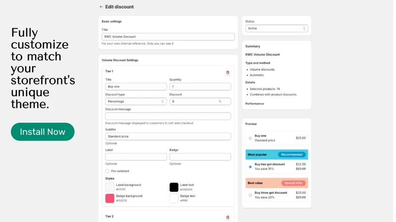 RWC: Volume Discount App
