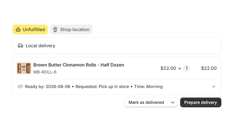 Readyby Pickup Delivery Dates