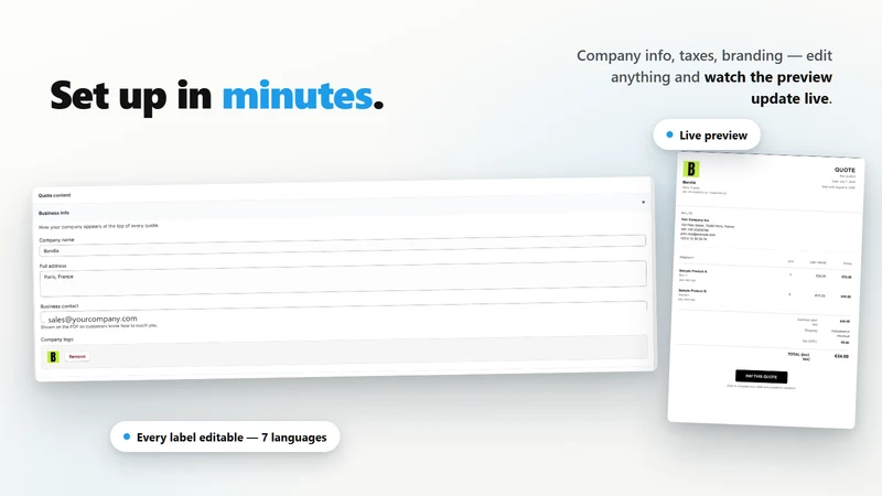 QuoteMyCart: B2B Quote PDF