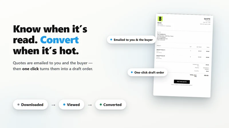 QuoteMyCart: B2B Quote PDF