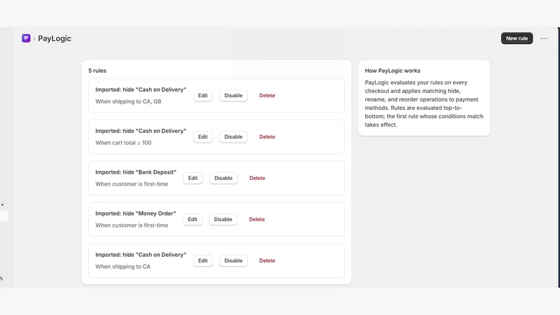 PayLogic Payment Customization