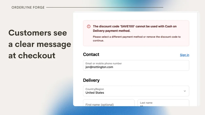 Paylock – COD Discount Control