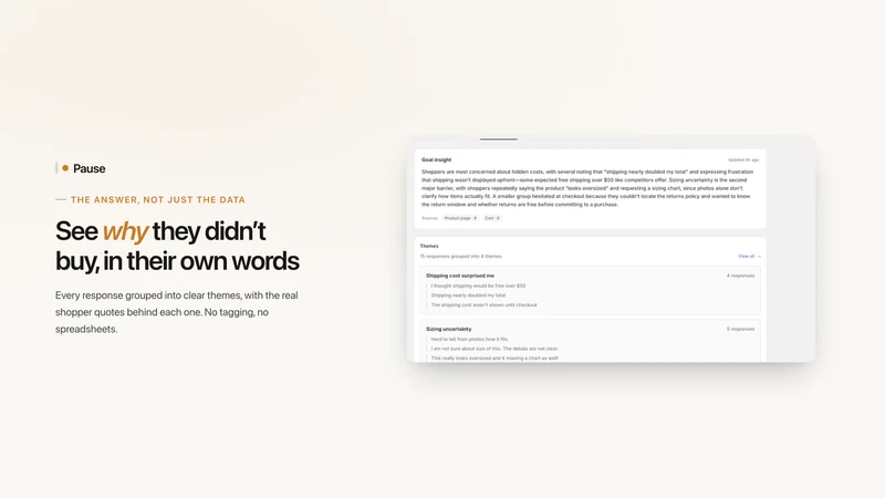 Pause: AI Customer Feedback
