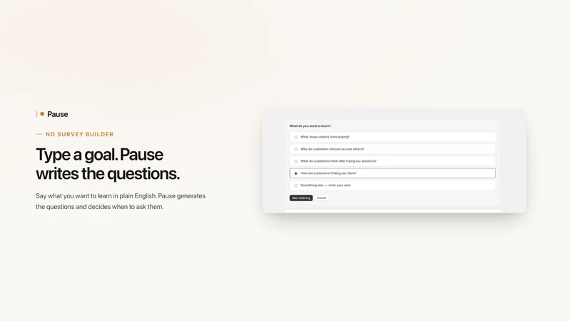 Pause: AI Customer Feedback