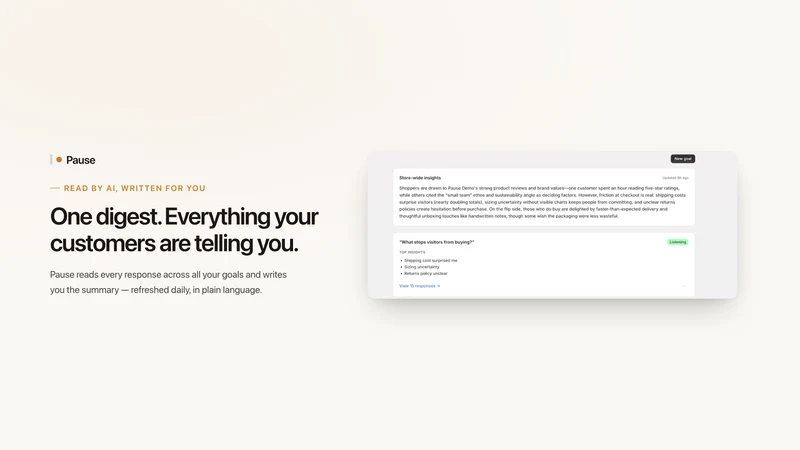 Pause: AI Customer Feedback