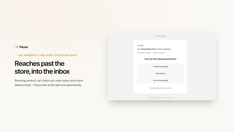 Pause: AI Customer Feedback