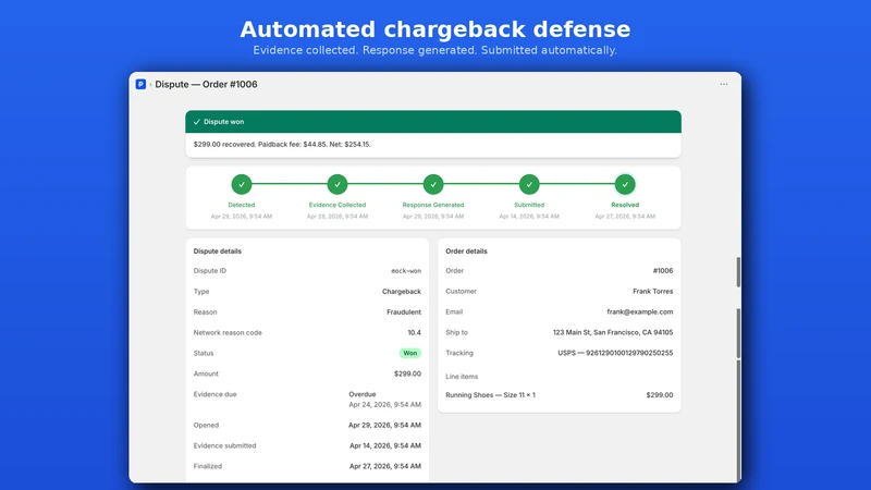 Paidback: Win Chargebacks