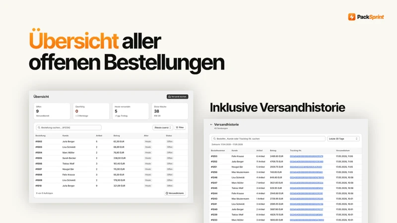 PackSprint ‑ DHL Versand