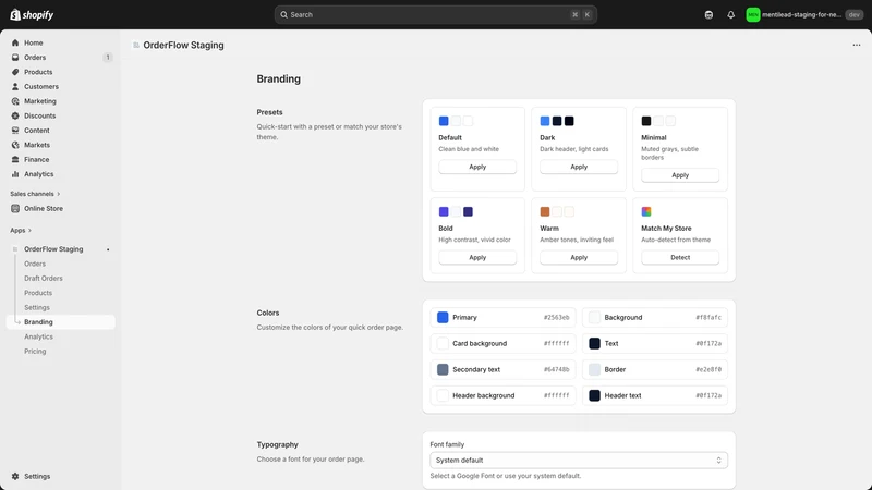 OrderFlow ‑ B2B Quick Order
