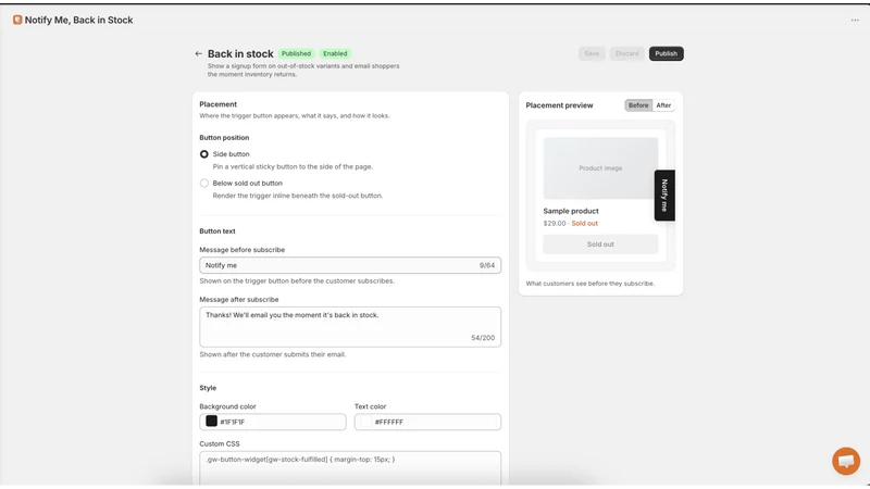oneClick: Notify Me