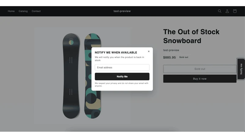 oneClick: Notify Me