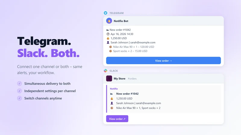 Notifio: Slack & Telegram